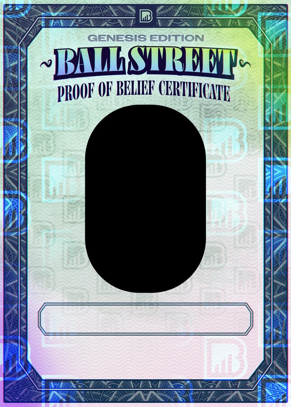 Ball Street Proof of Belief Certificate